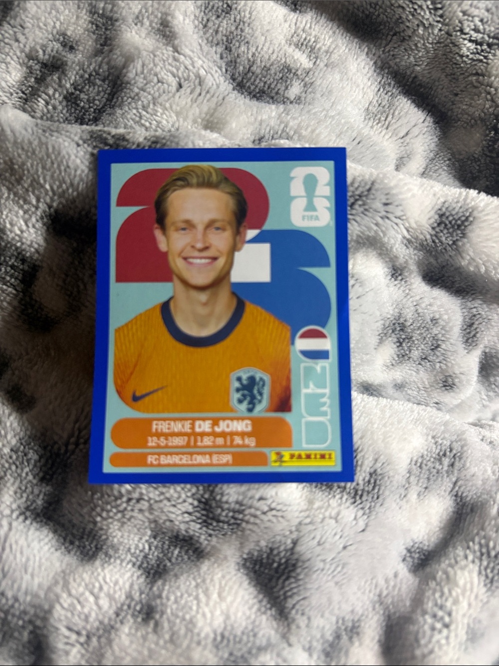 Panini Frenkie de Jong Sticker - Orange & Blue